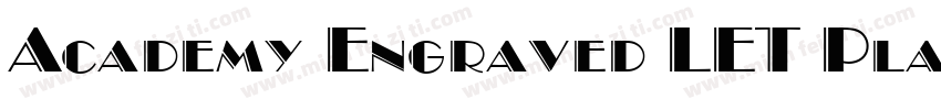 Academy Engraved LET Plain:l.O字体转换